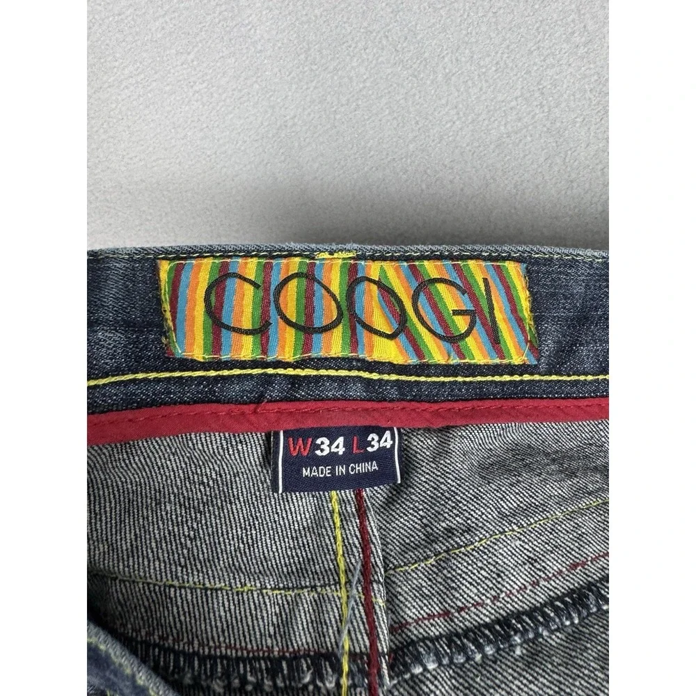 Vintage Coogi Australian Embroidered Baggy Jeans Mens 34x34 (Fits 35x31) Y2K
